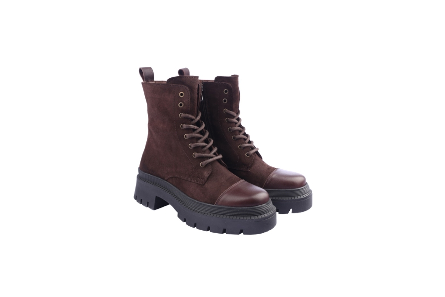 D.moro Shoes Women Suede Leather Ankle Boots For Winter: 574C Burgundy (Wholesale)