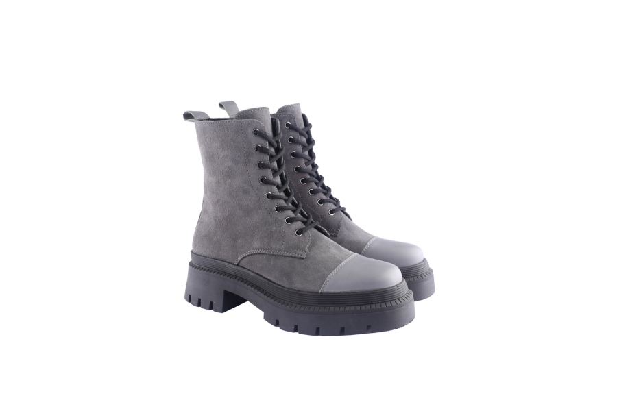 D.moro Shoes Women Suede Leather Ankle Boots For Winter: 574C Grey (Wholesale)