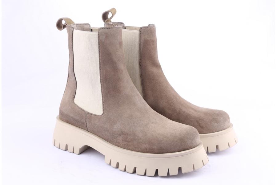 D.moro Shoes Women Suede Leather Ankle Boots For Winter: 652C Beige (Wholesale)