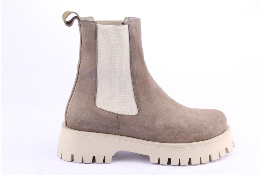 d.moro shoes Women Suede Leather Ankle Boots for Winter: 652C Beige (Wholesale)