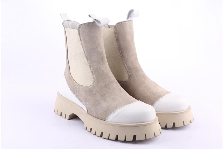 D.moro Shoes Women Suede Leather Ankle Boots For Winter: 652G Beige (Wholesale)