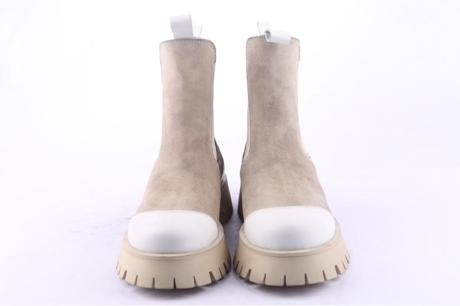 D.moro Shoes Women Suede Leather Ankle Boots For Winter: 652G Beige (Wholesale)