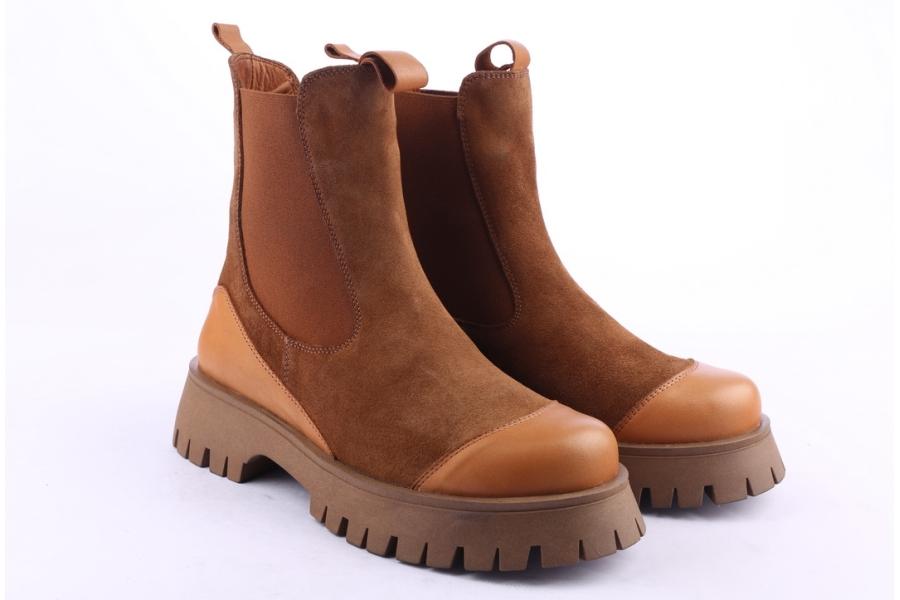 D.moro Shoes Women Suede Leather Ankle Boots For Winter: 652G Tan (Wholesale)