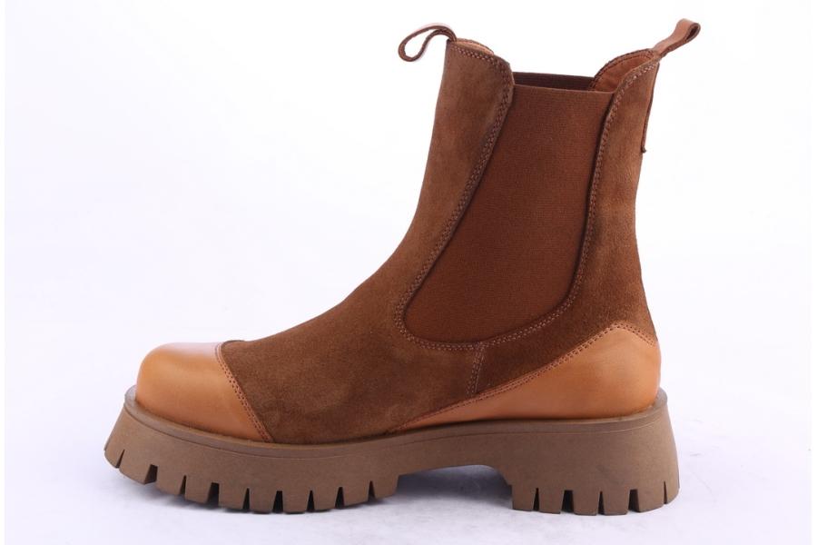 D.moro Shoes Women Suede Leather Ankle Boots For Winter: 652G Tan (Wholesale)