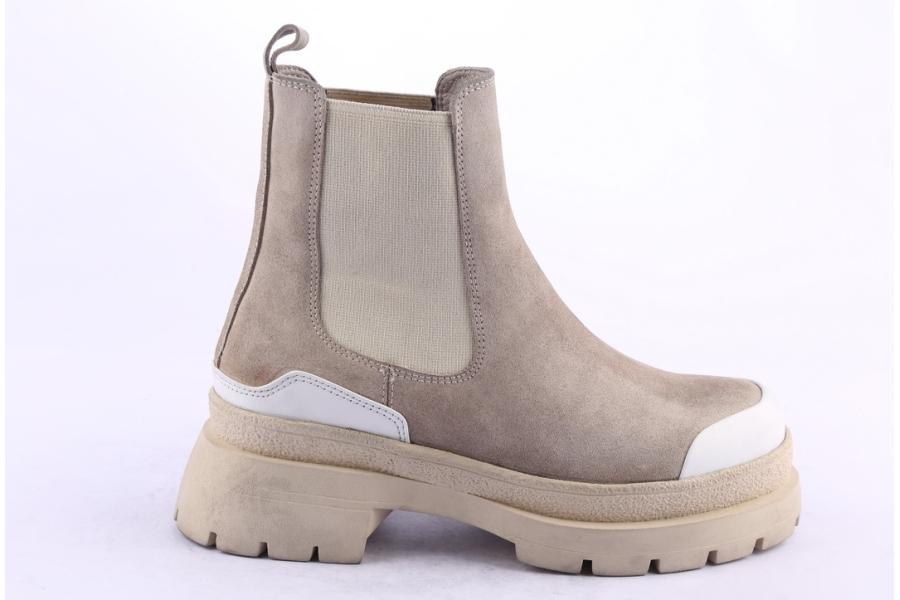 d.moro shoes Women Suede Leather Ankle Boots for Winter: 656A Beige (Wholesale)