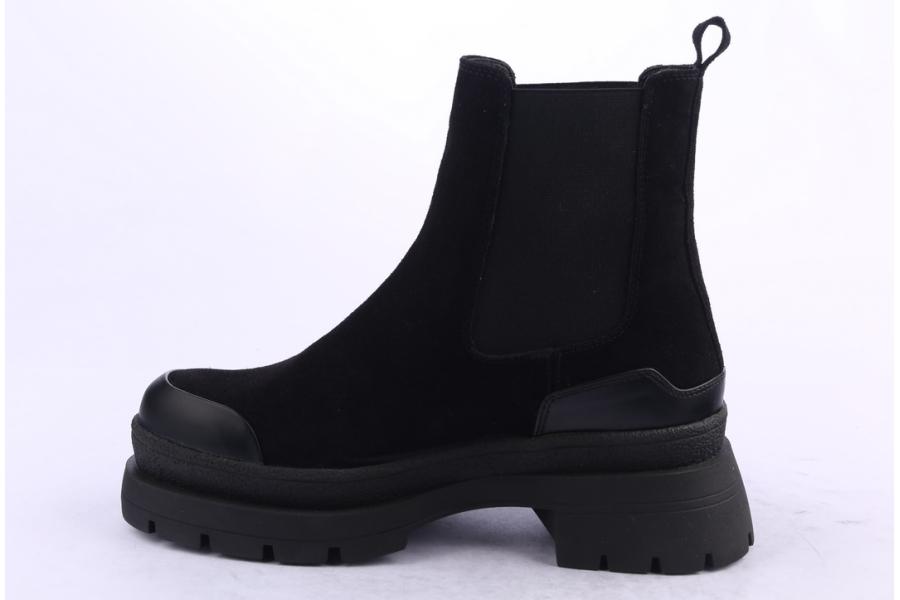 D.moro Shoes Women Suede Leather Ankle Boots For Winter: 656A Black (Wholesale)