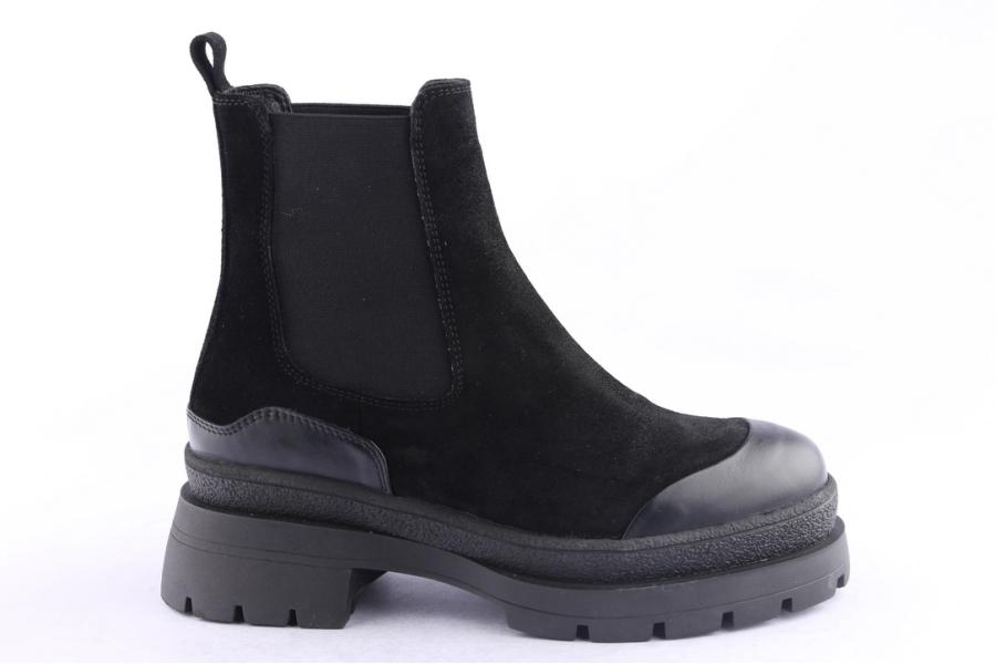 d.moro shoes Women Suede Leather Ankle Boots for Winter: 656A Black (Wholesale)