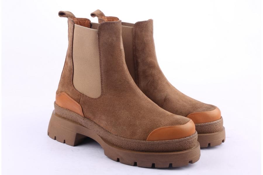 D.moro Shoes Women Suede Leather Ankle Boots For Winter: 656A Tan (Wholesale)