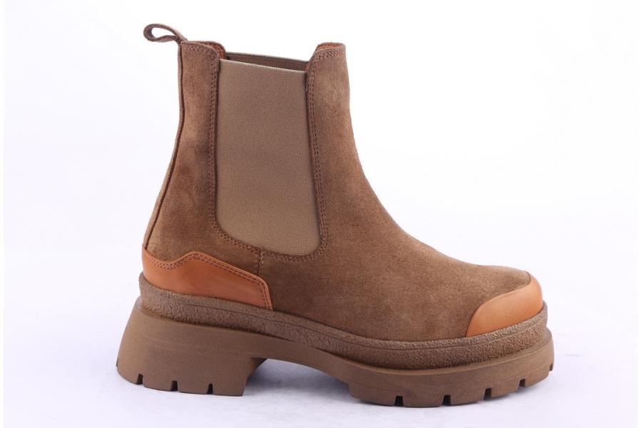 d.moro shoes Women Suede Leather Ankle Boots for Winter: 656A Tan (Wholesale)