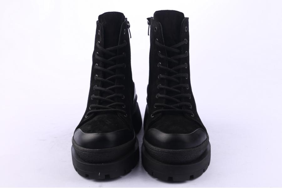 D.moro Shoes Women Suede Leather Ankle Boots For Winter: 656B Black (Wholesale)