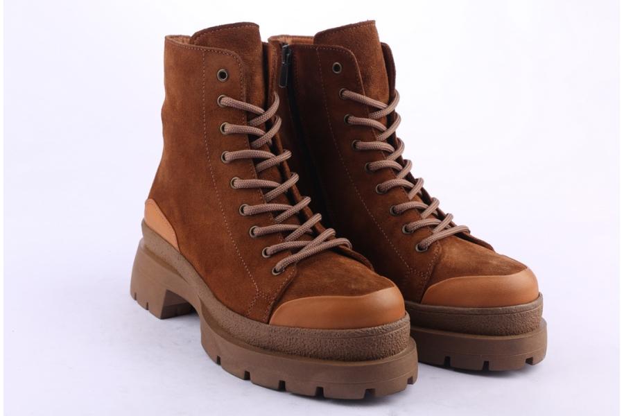 D.moro Shoes Women Suede Leather Ankle Boots For Winter: 656B Tan (Wholesale)