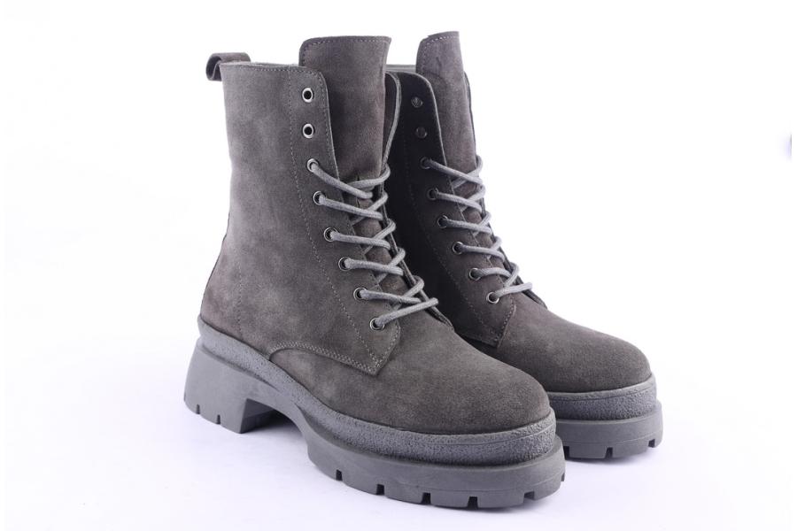 D.moro Shoes Women Suede Leather Ankle Boots For Winter: 656C Grey (Wholesale)