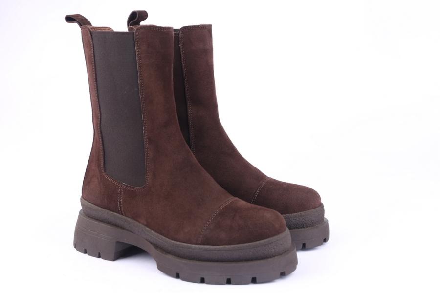 D.moro Shoes Women Suede Leather Ankle Boots For Winter: 656D Brown (Wholesale)