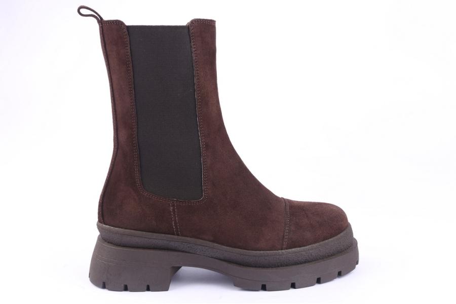 d.moro shoes Women Suede Leather Ankle Boots for Winter: 656D Brown (Wholesale)