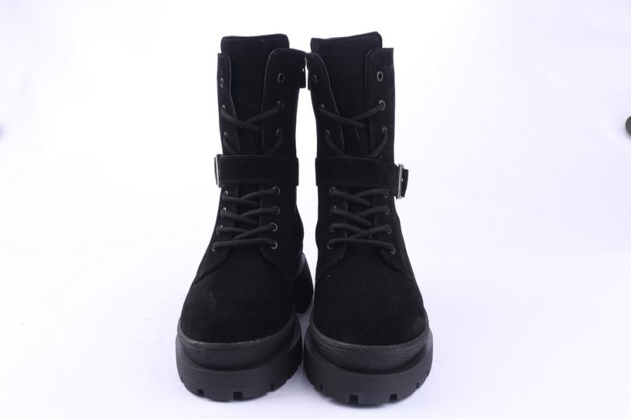 D.moro Shoes Women Suede Leather Ankle Boots For Winter: 656F Black (Wholesale)