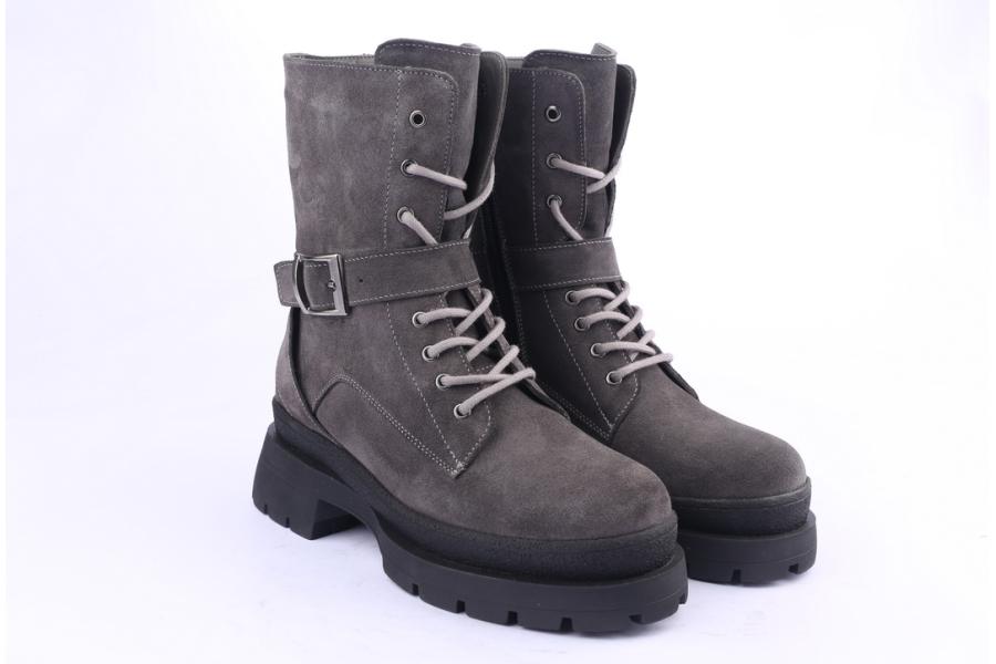 D.moro Shoes Women Suede Leather Ankle Boots For Winter: 656F Grey (Wholesale)