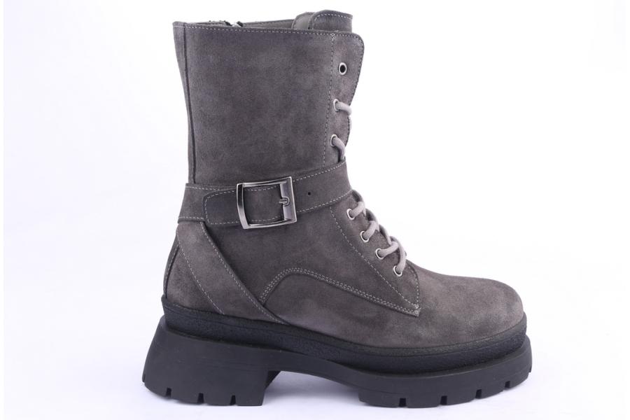 d.moro shoes Women Suede Leather Ankle Boots for Winter: 656F Grey (Wholesale)