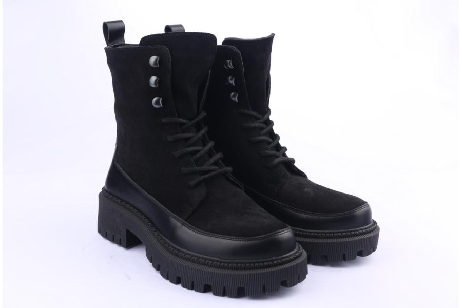 D.moro Shoes Women Suede Leather Ankle Boots For Winter: 657D Black (Wholesale)