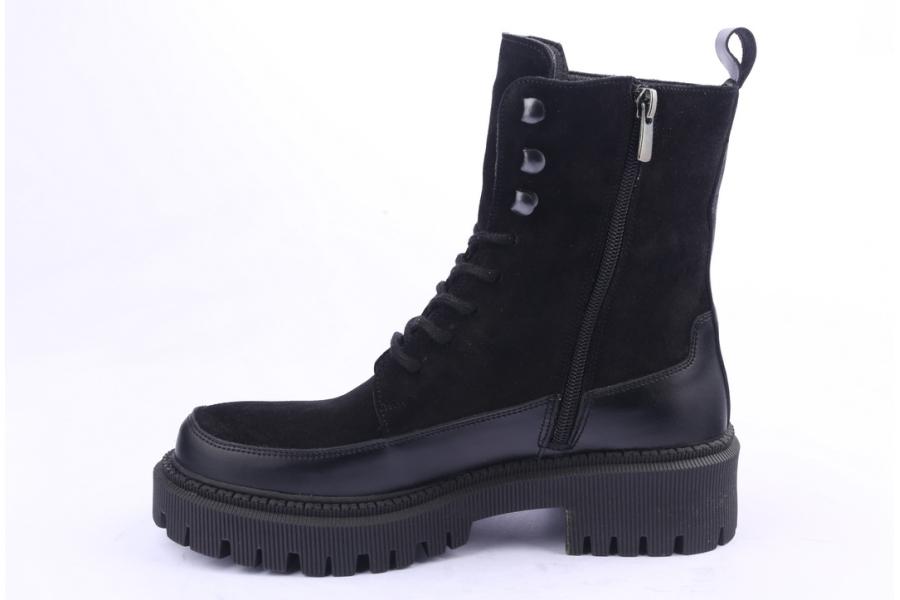 D.moro Shoes Women Suede Leather Ankle Boots For Winter: 657D Black (Wholesale)