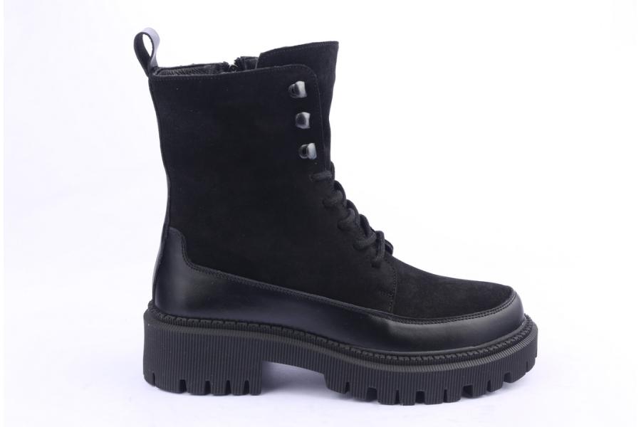 d.moro shoes Women Suede Leather Ankle Boots for Winter: 657D Black (Wholesale)