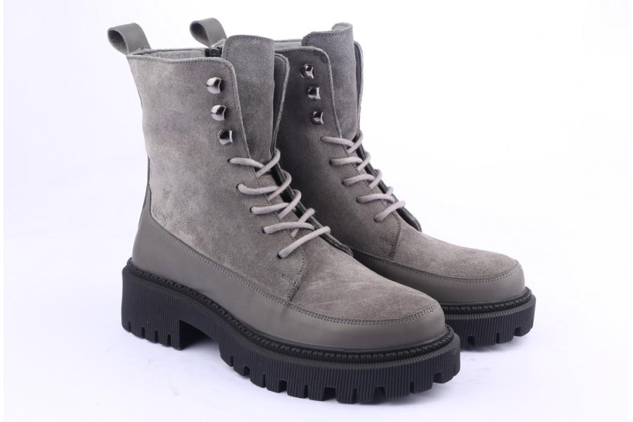 D.moro Shoes Women Suede Leather Ankle Boots For Winter: 657D Grey (Wholesale)