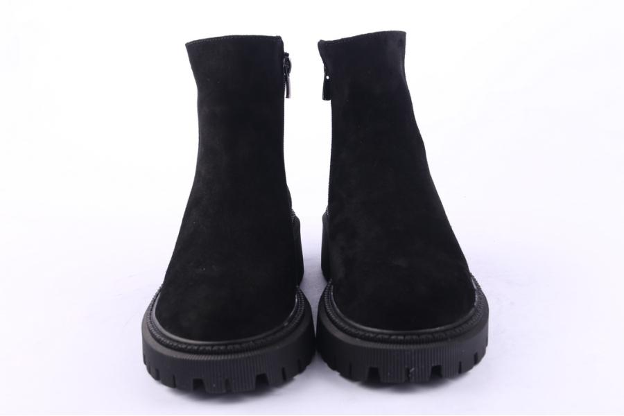 D.moro Shoes Women Suede Leather Ankle Boots For Winter: 657E Black (Wholesale)