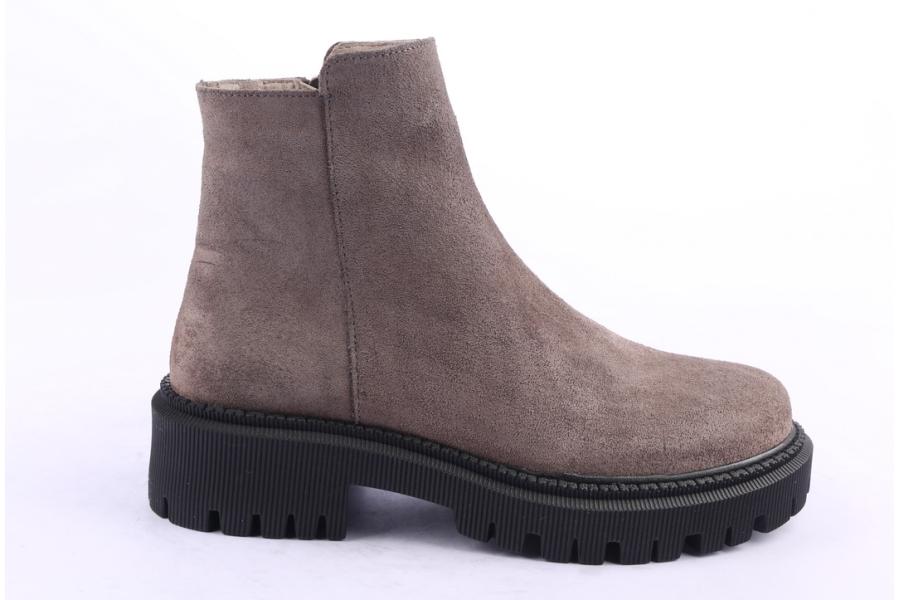d.moro shoes Women Suede Leather Ankle Boots for Winter: 657E Grey (Wholesale)