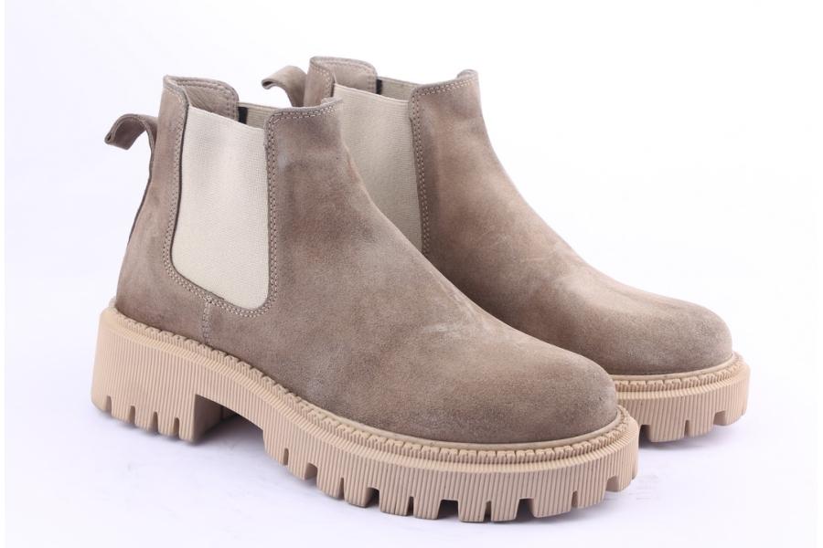 D.moro Shoes Women Suede Leather Ankle Boots For Winter: 657H Beige (Wholesale)