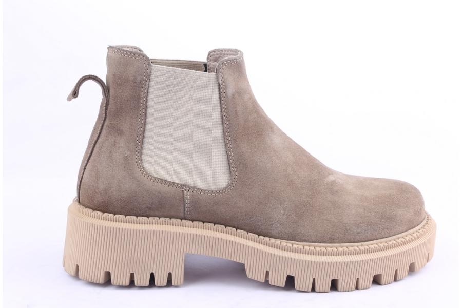 d.moro shoes Women Suede Leather Ankle Boots for Winter: 657H Beige (Wholesale)