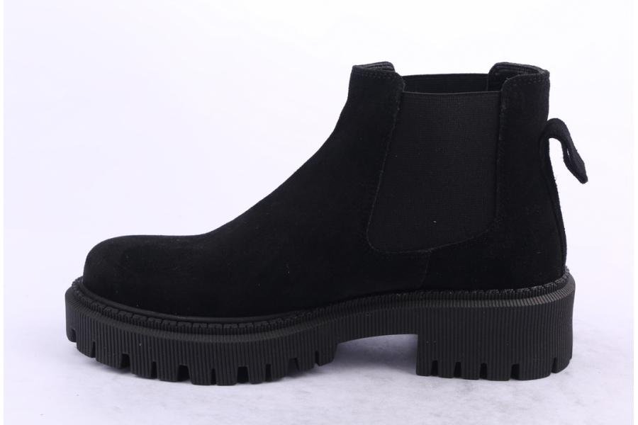 D.moro Shoes Women Suede Leather Ankle Boots For Winter: 657H Black (Wholesale)