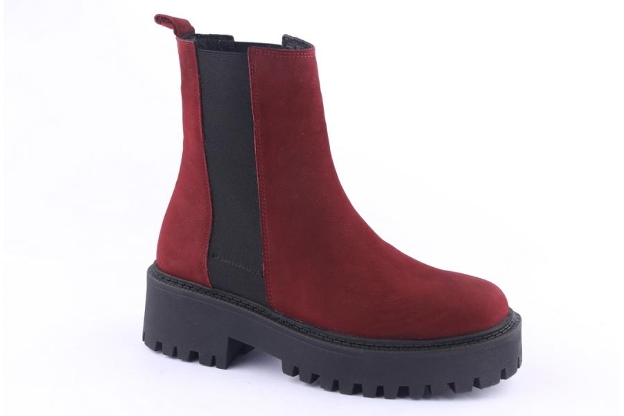 D.moro Shoes Women Suede Leather Ankle Boots For Winter: 757 Burgundy (Wholesale)
