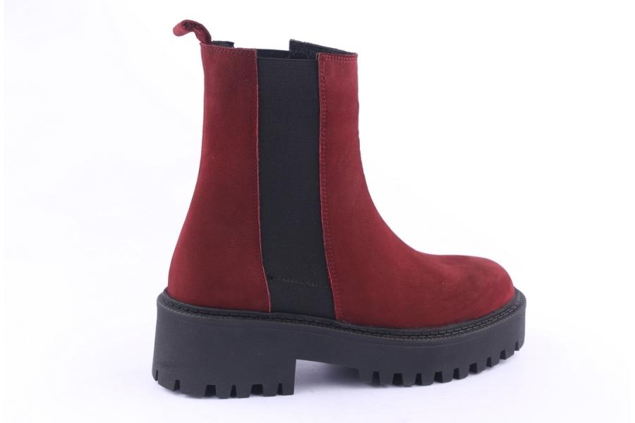 D.moro Shoes Women Suede Leather Ankle Boots For Winter: 757 Burgundy (Wholesale)