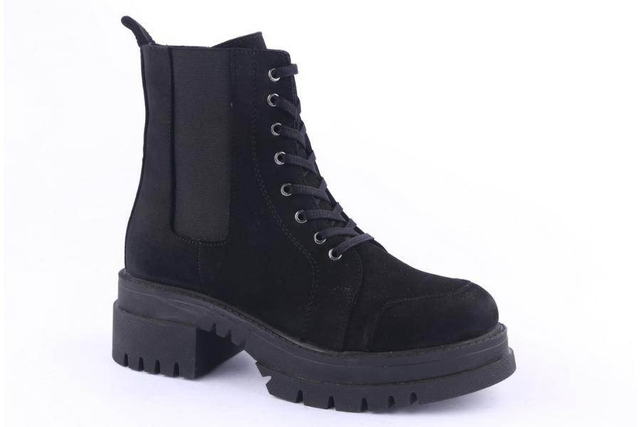 D.moro Shoes Women Suede Leather Ankle Boots For Winter: 781 Black (Wholesale)