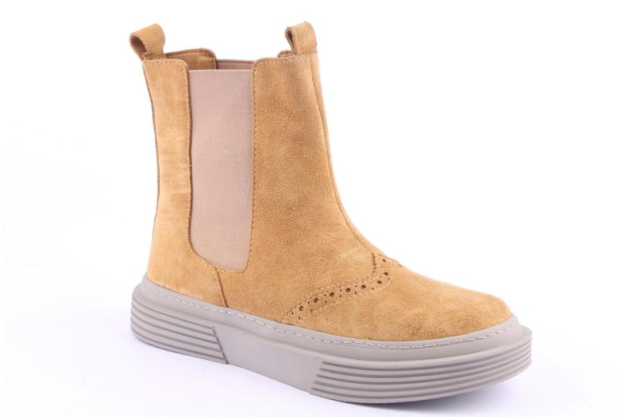 D.moro Shoes Women Suede Leather Ankle Boots For Winter: 950 Camel (Wholesale)