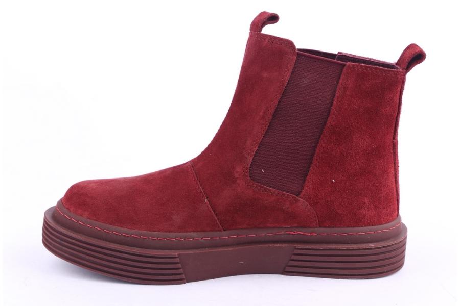 D.moro Shoes Women Suede Leather Ankle Boots For Winter: 952 Burgundy (Wholesale)