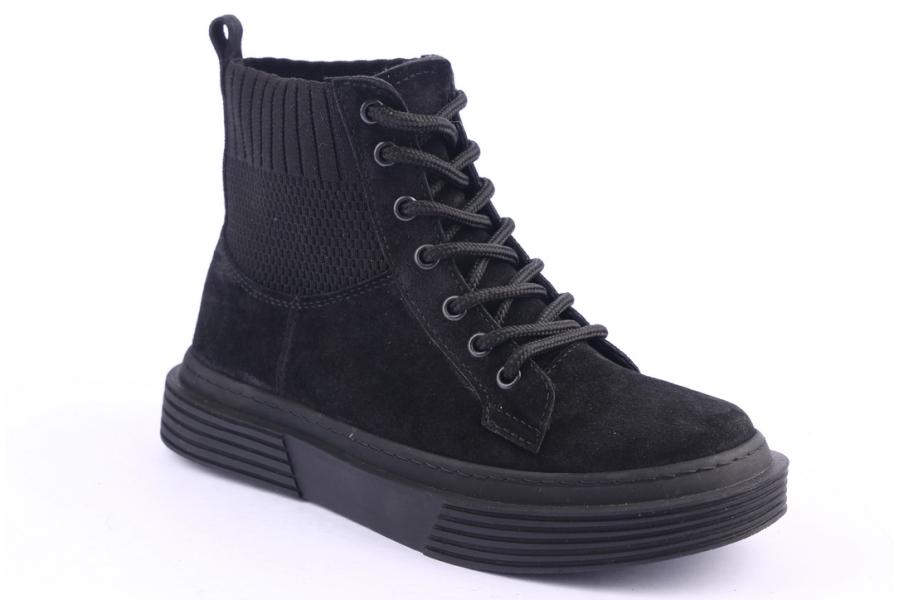 D.moro Shoes Women Suede Leather Ankle Boots For Winter: 954 Black (Wholesale)