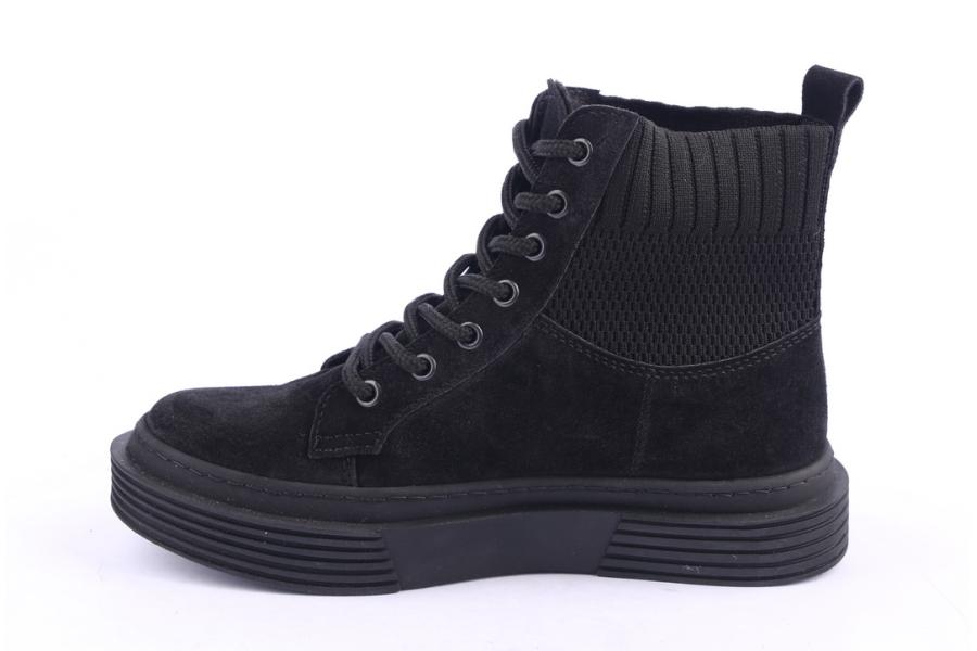 D.moro Shoes Women Suede Leather Ankle Boots For Winter: 954 Black (Wholesale)