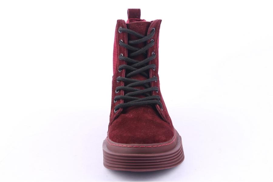D.moro Shoes Women Suede Leather Ankle Boots For Winter: 954 Burgundy (Wholesale)
