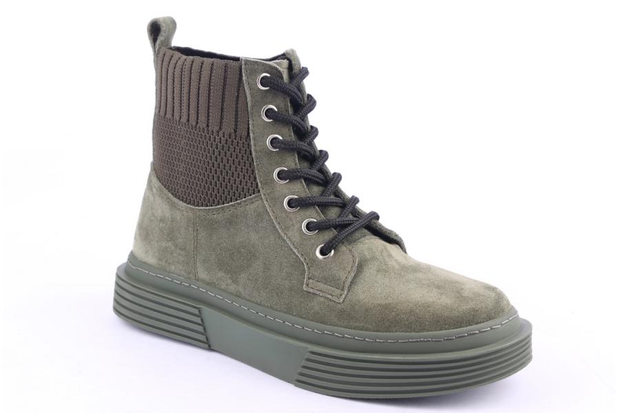 D.moro Shoes Women Suede Leather Ankle Boots For Winter: 954 Green (Wholesale)