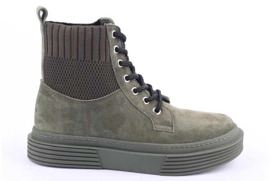 d.moro shoes Women Suede Leather Ankle Boots for Winter: 954 Green (Wholesale)