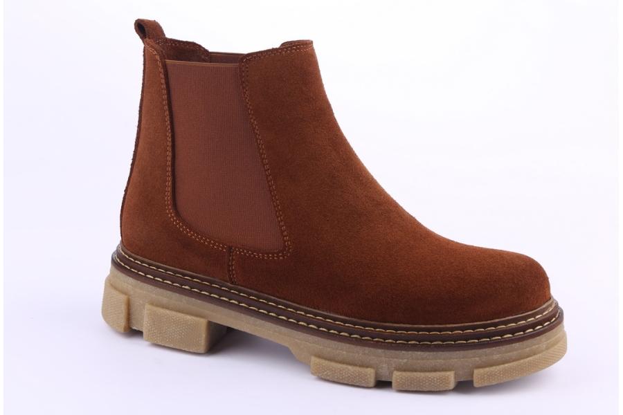 D.moro Shoes Women Suede Leather Ankle Boots For Winter: 9801 Brown (Wholesale)