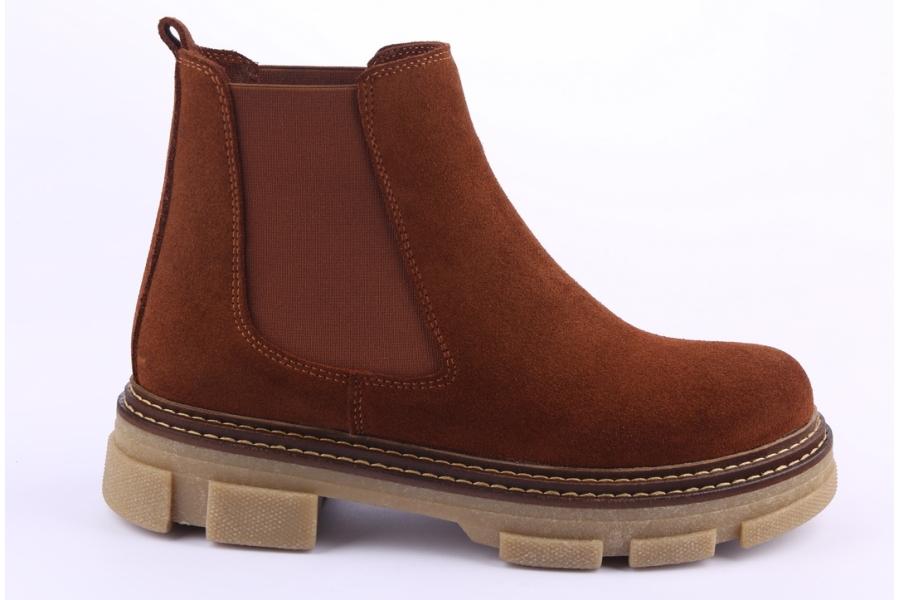 d.moro shoes Women Suede Leather Ankle Boots for Winter: 9801 Brown (Wholesale)