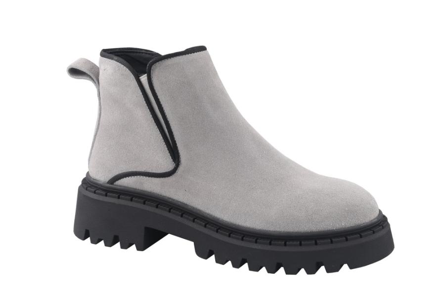 d.moro shoes Women Suede Leather Ankle Boots for Winter: Alfa-04 Grey (Wholesale)