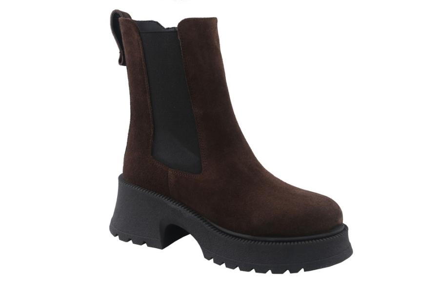 d.moro shoes Women Suede Leather Ankle Boots for Winter: Code-03 Brown (Wholesale)