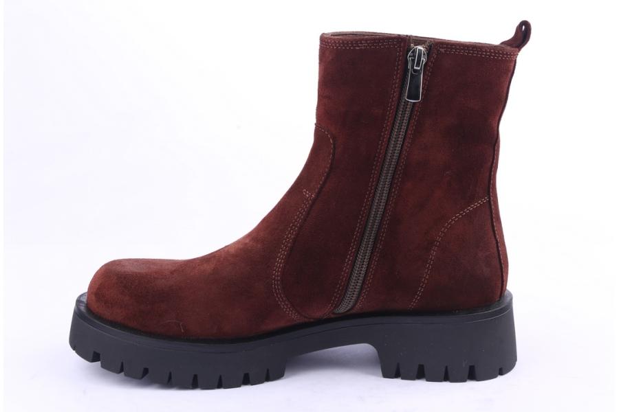D.moro Shoes Women Suede Leather Ankle Boots For Winter: GUC2 Burgundy (Wholesale)