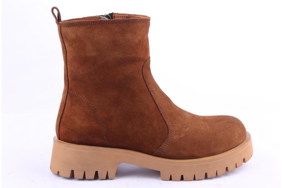 d.moro shoes Women Suede Leather Ankle Boots for Winter: GUC2 Tan (Wholesale)