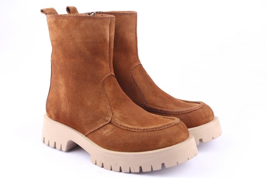 D.moro Shoes Women Suede Leather Ankle Boots For Winter: GUC3 Tan (Wholesale)