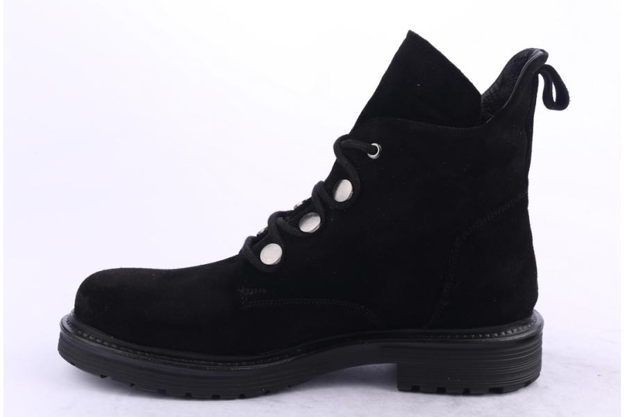 D.moro Shoes Women Suede Leather Ankle Boots For Winter: ITK1 Black (Wholesale)