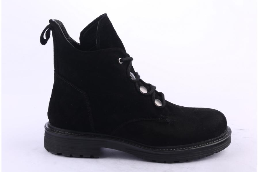 d.moro shoes Women Suede Leather Ankle Boots for Winter: ITK1 Black (Wholesale)