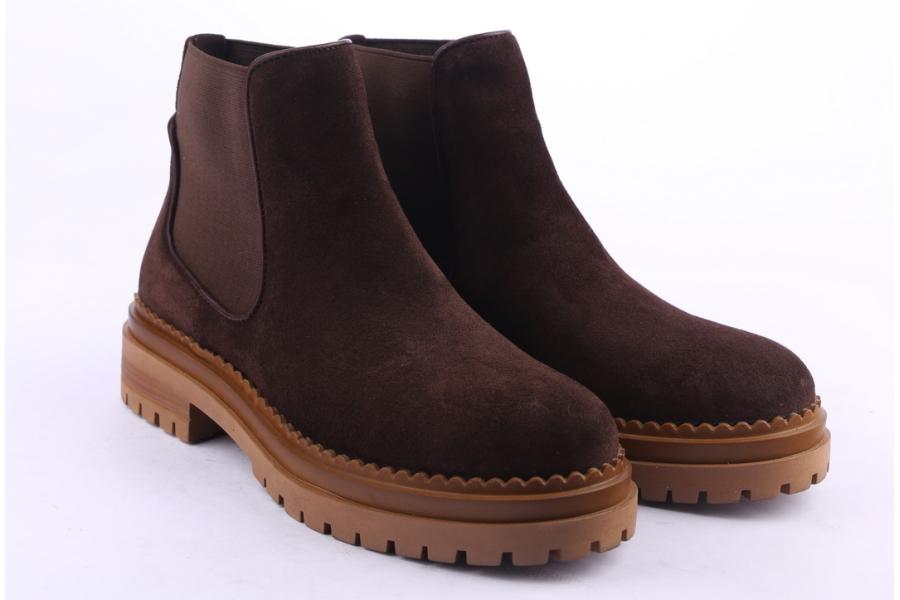 D.moro Shoes Women Suede Leather Ankle Boots For Winter: LAURA2 Brown (Wholesale)